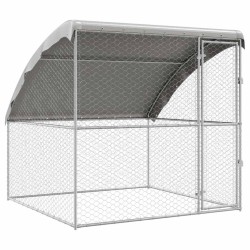 Kennel pour Chiens Argenté 2 x 2 x 2 m Acier galvanisé 520760520760