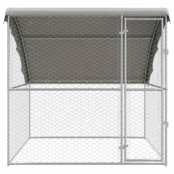Kennel pour Chiens Argenté 2 x 2 x 2 m Acier galvanisé 520760520760