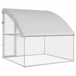 Kennel pour Chiens Argenté 2 x 2 x 2 m Acier galvanisé 520760520760