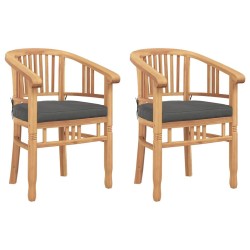 Chaise 2 pcs Marron 63 x 58 x 89 cm Bois de teck massif 520763520763