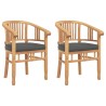 Chaise 2 pcs Marron 63 x 58 x 89 cm Bois de teck massif 520763520763