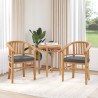 Chaise 2 pcs Marron 63 x 58 x 89 cm Bois de teck massif 520763520763