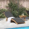 Transat de jardin Marron 198 x 55 x 58,5 cm Bois de teck massif 520764520764