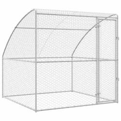 Kennel pour Chiens Argenté 2 x 2 x 2 m Acier galvanisé 520766520766
