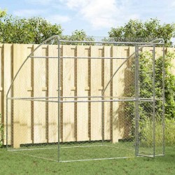 Kennel pour Chiens Argenté 2 x 2 x 2 m Acier galvanisé 520766520766
