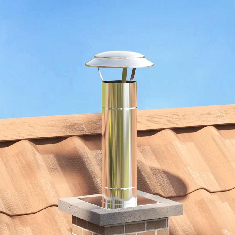 Extension de Conduit Argenté 25 x 25 x 65 cm Acier inoxydable 520957520957