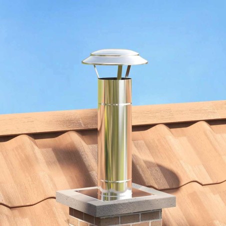 Extension de Conduit Argenté 25 x 25 x 65 cm Acier inoxydable 520957520957