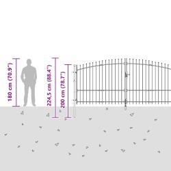 Porte de Jardin Woerden Gris 125 x 400 cm Acier 520965520965