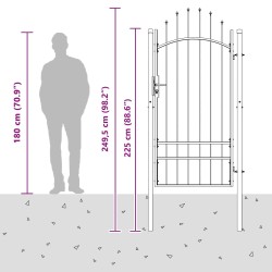 Porte de Jardin Woerden Gris 200 x 100 cm Acier 520968520968