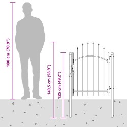 Porte de Jardin Woerden Gris 100 x 100 cm Acier 520993520993