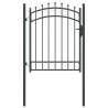Portail de clôture avec pointes Emmen Gris 150 x 100 cm 521003521003