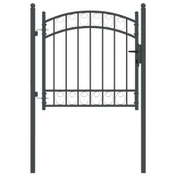 Porte de Clôture Emmen Gris 100 x 100 cm Acier peint par poudre 521028521028