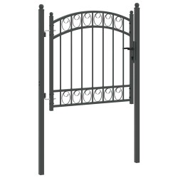 Porte de Clôture Emmen Gris 100 x 100 cm Acier peint par poudre 521028521028