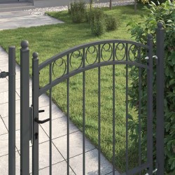 Porte de Clôture Emmen Gris 150 x 100 cm Acier peint par poudre 521029521029