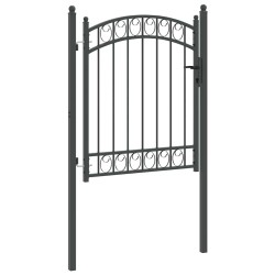 Porte de Clôture Emmen Gris 150 x 100 cm Acier peint par poudre 521029521029