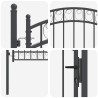 Porte de Clôture Emmen Gris 150 x 100 cm Acier peint par poudre 521029521029