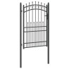 Portail de clôture avec pointes Emmen Gris 200 x 100 cm 521030521030