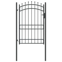 Portail de clôture avec pointes Emmen Gris 200 x 100 cm 521031521031