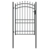 Portail de clôture avec pointes Emmen Gris 200 x 100 cm 521031521031
