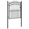 Portail de clôture avec pointes Emmen Gris 150 x 100 cm 521032521032