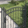 Porte de Clôture Emmen Gris 125 x 100 cm Acier peint par poudre 521043521043