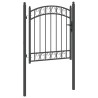 Porte de Clôture Emmen Gris 125 x 100 cm Acier peint par poudre 521043521043