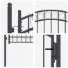 Porte de Clôture Emmen Gris 125 x 100 cm Acier peint par poudre 521043521043