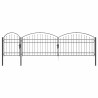 Portail de clôture de jardin avec sommet en arc Assen Gris 521045521045