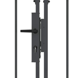 Portail de clôture de jardin avec sommet en arc Assen Gris 521045521045