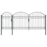 Portail de clôture de jardin avec sommet en arc Assen Gris 521046521046