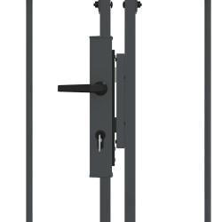 Portail de clôture de jardin avec sommet en arc Assen Gris 521046521046