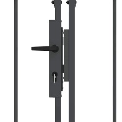 Portail de clôture de jardin avec sommet en arc Assen Gris 521047521047