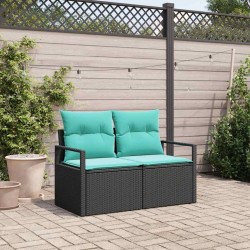 Canapé de jardin avec coussin 120 x 62 x 69 cm polyrotin 521056521056