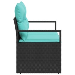 Canapé de jardin avec coussin 120 x 62 x 69 cm polyrotin 521056521056