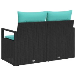 Canapé de jardin avec coussin 120 x 62 x 69 cm polyrotin 521056521056