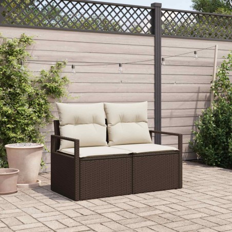 Canapé de jardin avec coussin 120 x 62 x 69 cm polyrotin 521057521057