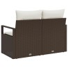 Canapé de jardin avec coussin 120 x 62 x 69 cm polyrotin 521057521057