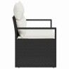 Canapé de jardin avec coussin 120 x 62 x 69 cm polyrotin 521058521058