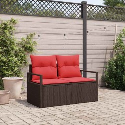 Canapé de jardin avec coussin 120 x 62 x 69 cm polyrotin 521060521060