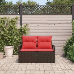 Canapé de jardin avec coussin 120 x 62 x 69 cm polyrotin 521060521060