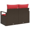 Canapé de jardin avec coussin 120 x 62 x 69 cm polyrotin 521060521060