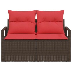 Canapé de jardin avec coussin 120 x 62 x 69 cm polyrotin 521060521060