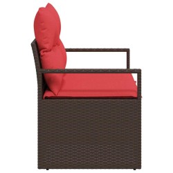 Canapé de jardin avec coussin 120 x 62 x 69 cm polyrotin 521060521060