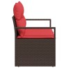 Canapé de jardin avec coussin 120 x 62 x 69 cm polyrotin 521060521060