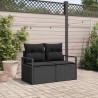 Canapé de jardin avec coussin 120 x 62 x 69 cm polyrotin 521062521062