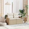Canapé de jardin avec coussin 123 x 62 x 69 cm polyrotin 521063521063
