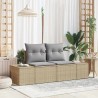 Canapé de jardin avec coussin Beige 184 x 62 x 69 cm polyrotin 521066521066