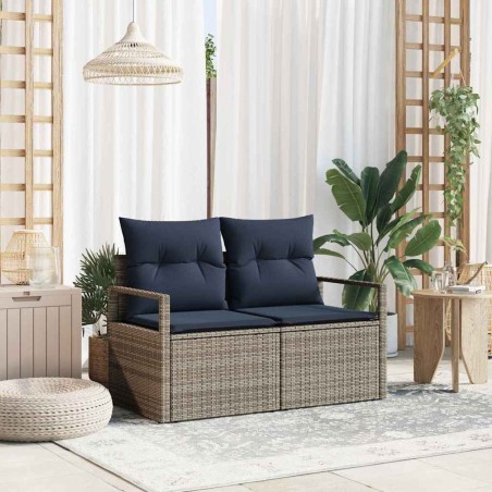 Canapé de jardin avec coussin 120 x 62 x 69 cm polyrotin 521072521072