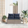 Canapé de jardin avec coussin 120 x 62 x 69 cm polyrotin 521072521072