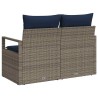 Canapé de jardin avec coussin 120 x 62 x 69 cm polyrotin 521072521072